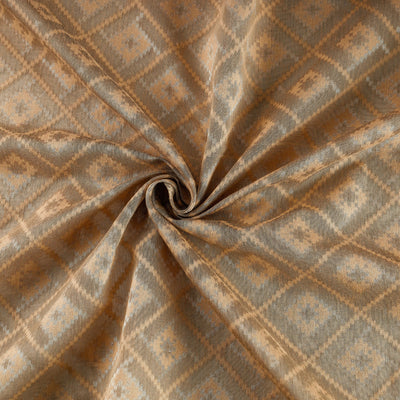 Pure Banarasi Handwoven Silk Cotton Zari Booti Fabric