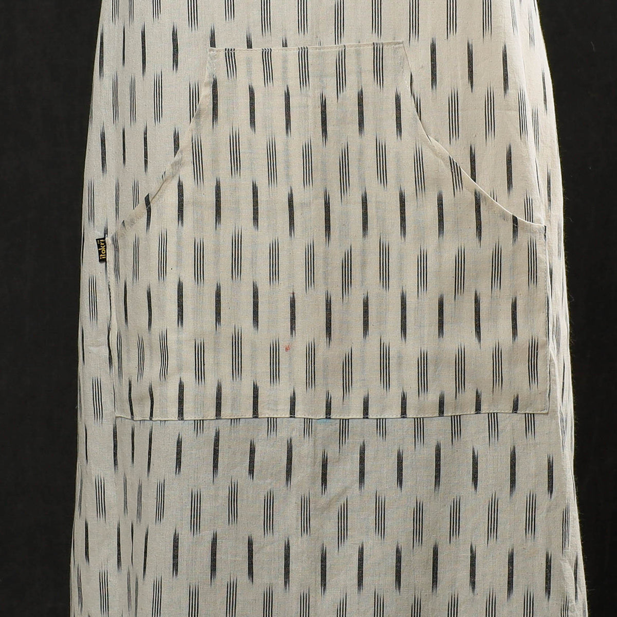 Pochampally Ikat Weave Cotton Apron with Pocket