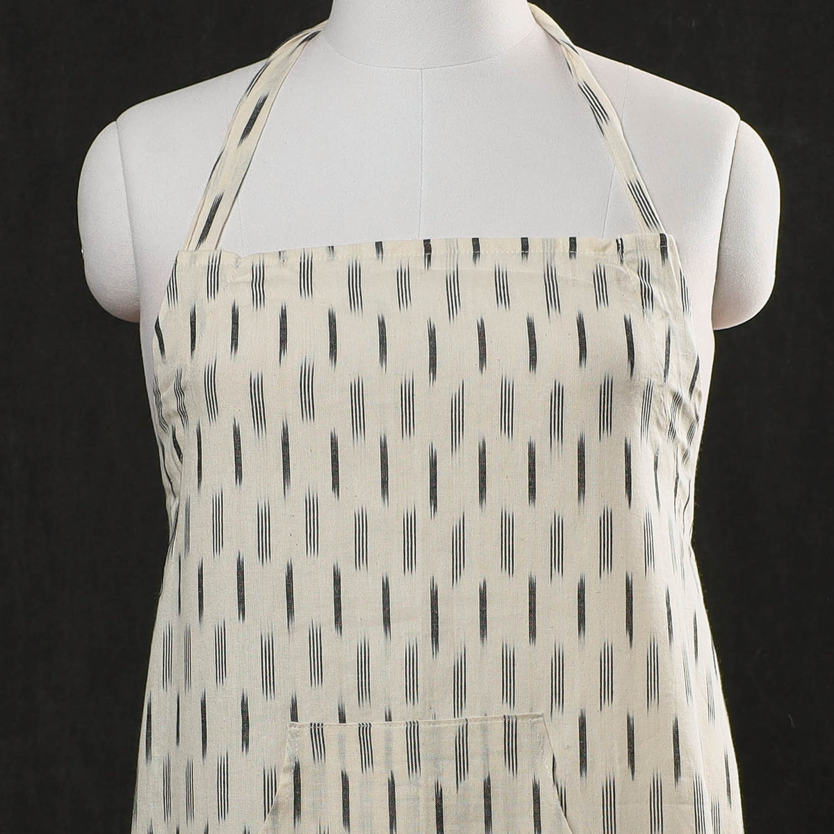 Pochampally Ikat Weave Cotton Apron with Pocket