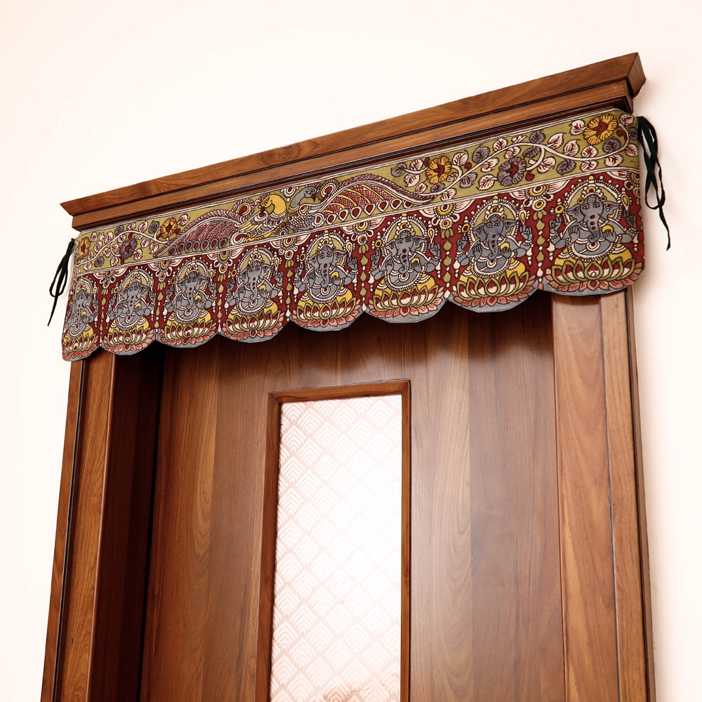 Handpainted Kalamkari Ashtalakshmi Toran (11 x 46 in)
