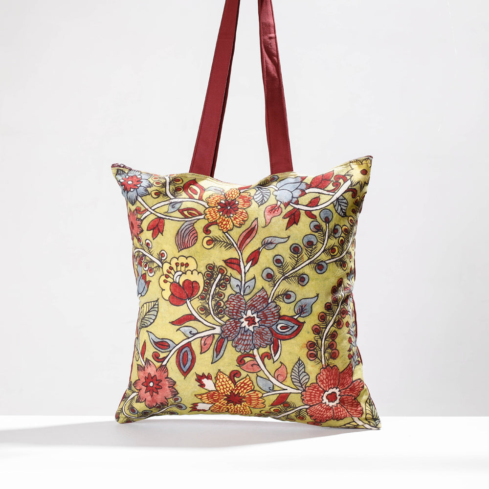 Handmade Cotton Kalamkari Block Print Carry All Shopping Work Tote Bag –  Sweet Us