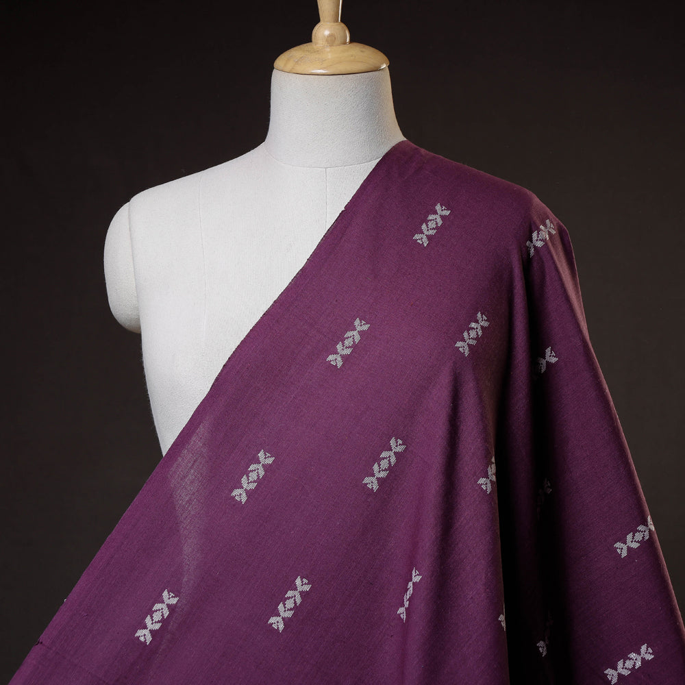 Grapes Purple - Jacquard Pre Washed Cotton Fabric