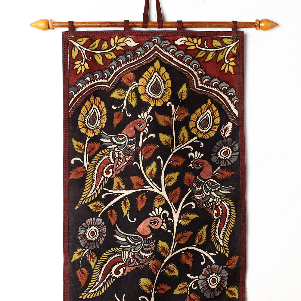 Handpainted Kalamkari Wall Hanging Scroll (25 x 12 in)