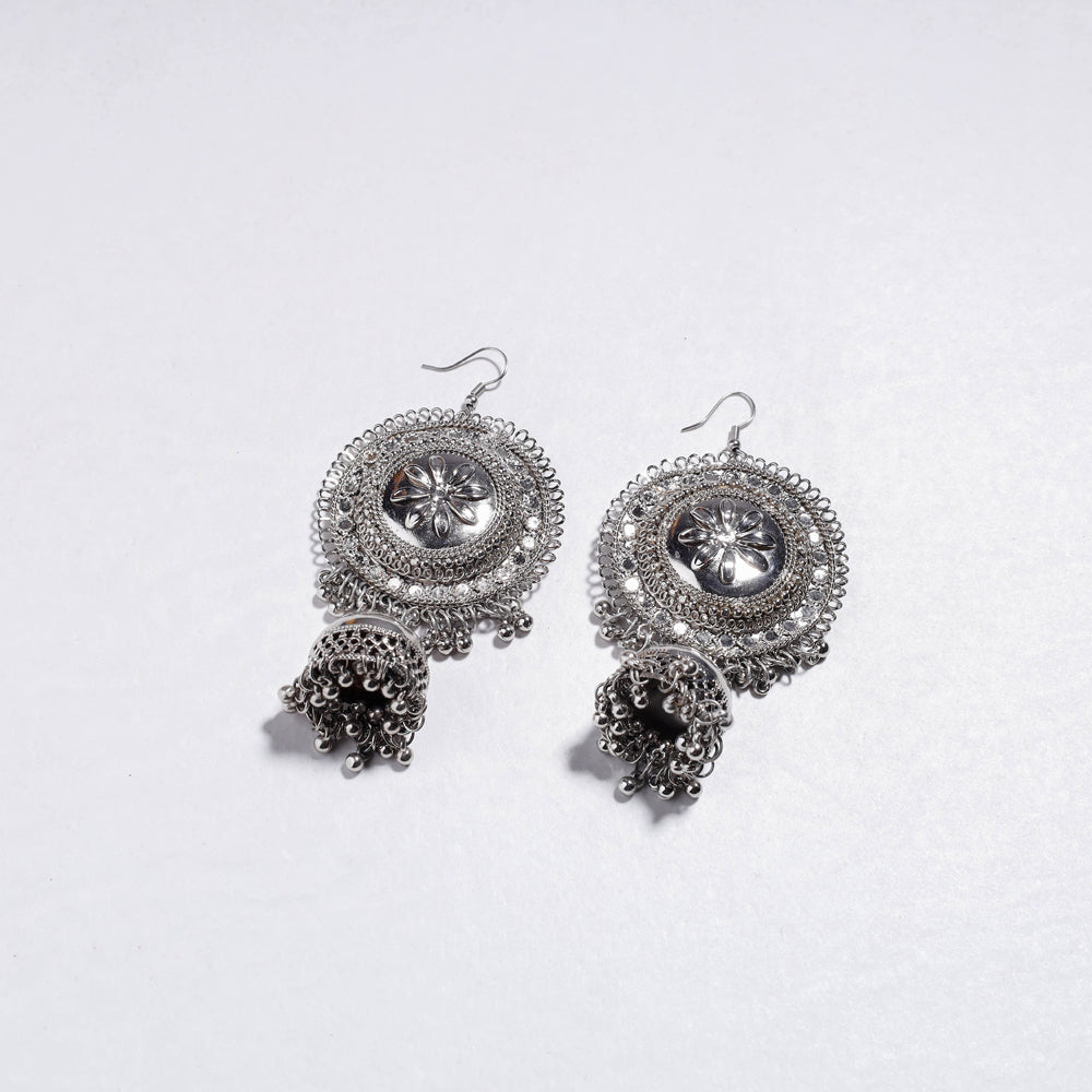 Brass Base Oxidised Earrings