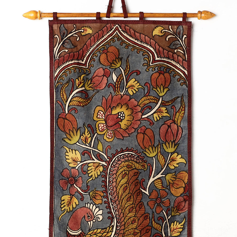 Handpainted Kalamkari Wall Hanging Scroll (25 x 12 in)