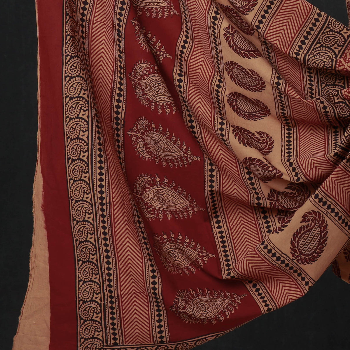 3pc Bagh Block Printed Natural Dyed Cotton Suit Material Set