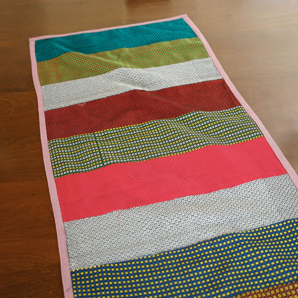 Pure Handloom Khun Patchwork Cotton Table Runner (72 x 14 in)