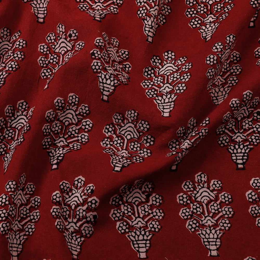 Bagh Block Printing Natural Dyed Cotton Fabric