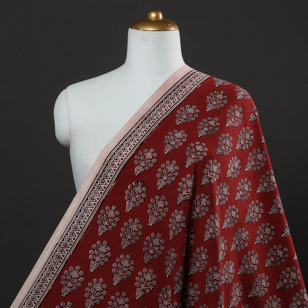 Bagh Block Printing Natural Dyed Cotton Fabric