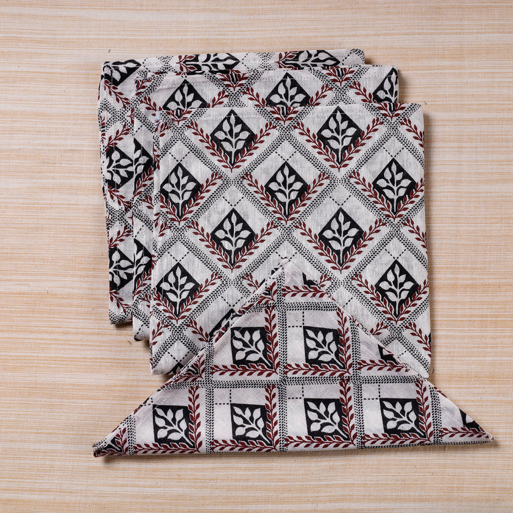 Set of 4 Handmade Cotton Fabric Table Napkins (18 x 18 in)