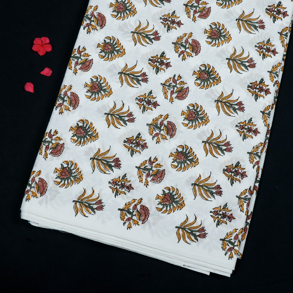 Special Sanganeri Hand Block Printed Cotton Fabric