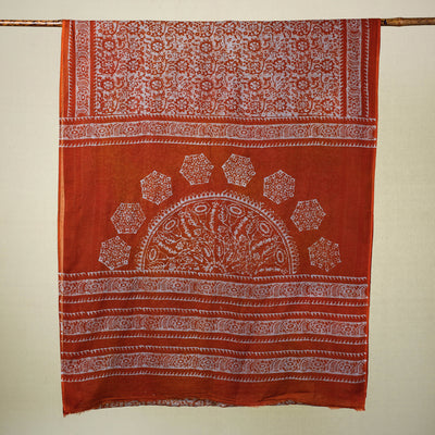 Hand Batik Printed Mul Cotton Saree with Blouse Piece