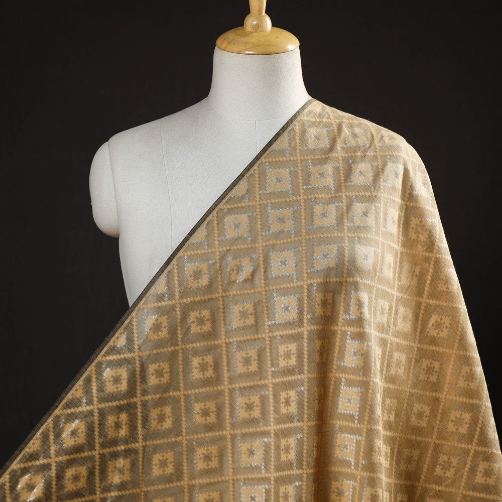 Pure Banarasi Handwoven Silk Cotton Zari Booti Fabric
