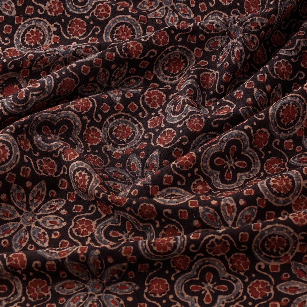 Ajrakh Block Printed Natural Dyed Cotton Fabric