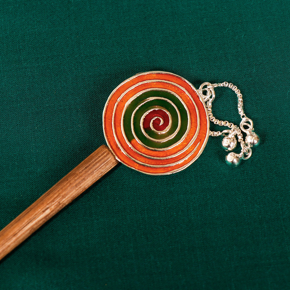 Handcrafted Paka Meenakari Juda Stick by Sukhomoy Mukherjee
