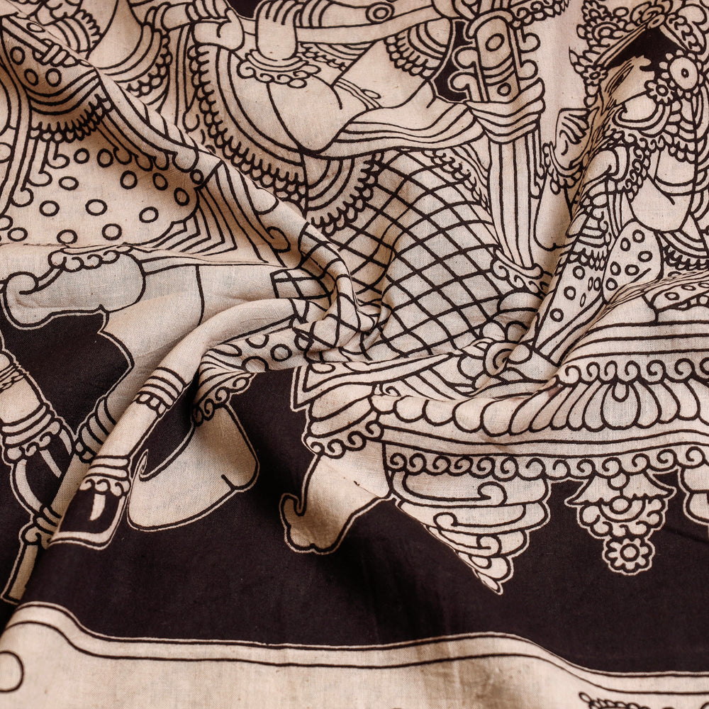 Kalamkari Printed Pure Cotton Saree with Blouse