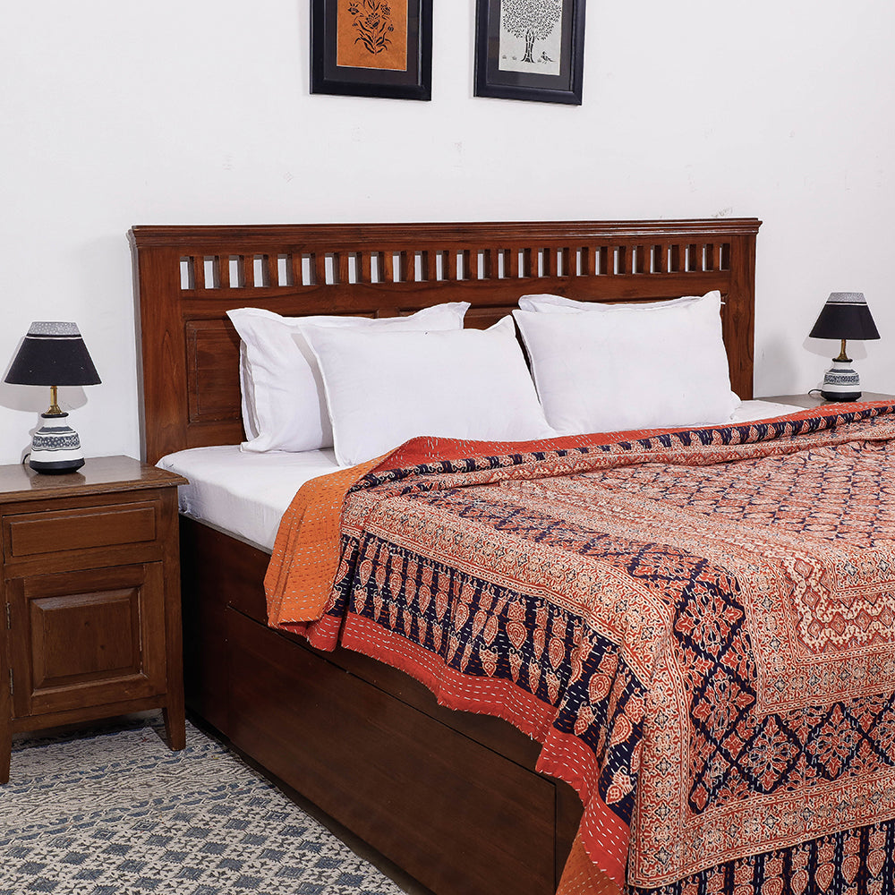 Printed Cotton Quilt / Gudri / Blanket (106 x 90 in)