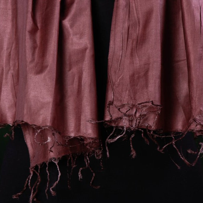 Onion Pink - Vidarbha Pure Tussar Silk Cotton Handloom Stole