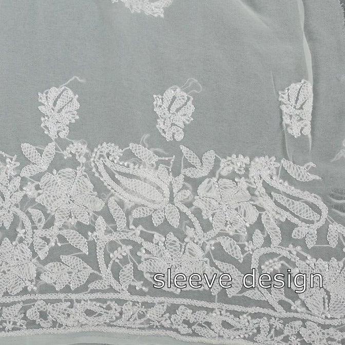 Chikankari Resham Thread Hand Embroidered Georgette Kurta Material