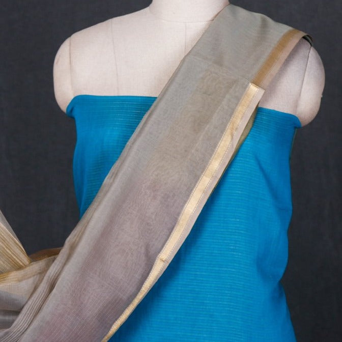 Original Maheshwari Silk Pure Handloom 3pc Suit Material Set