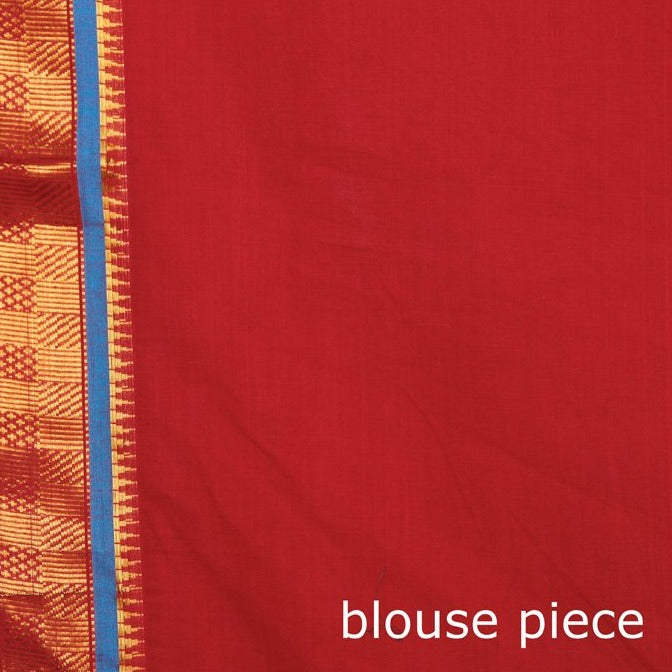 Dharwad Pure Handloom Cotton Saree with Woven Border