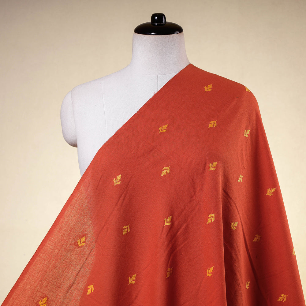 Tiger Orange - Jacquard Prewashed Cotton Fabric