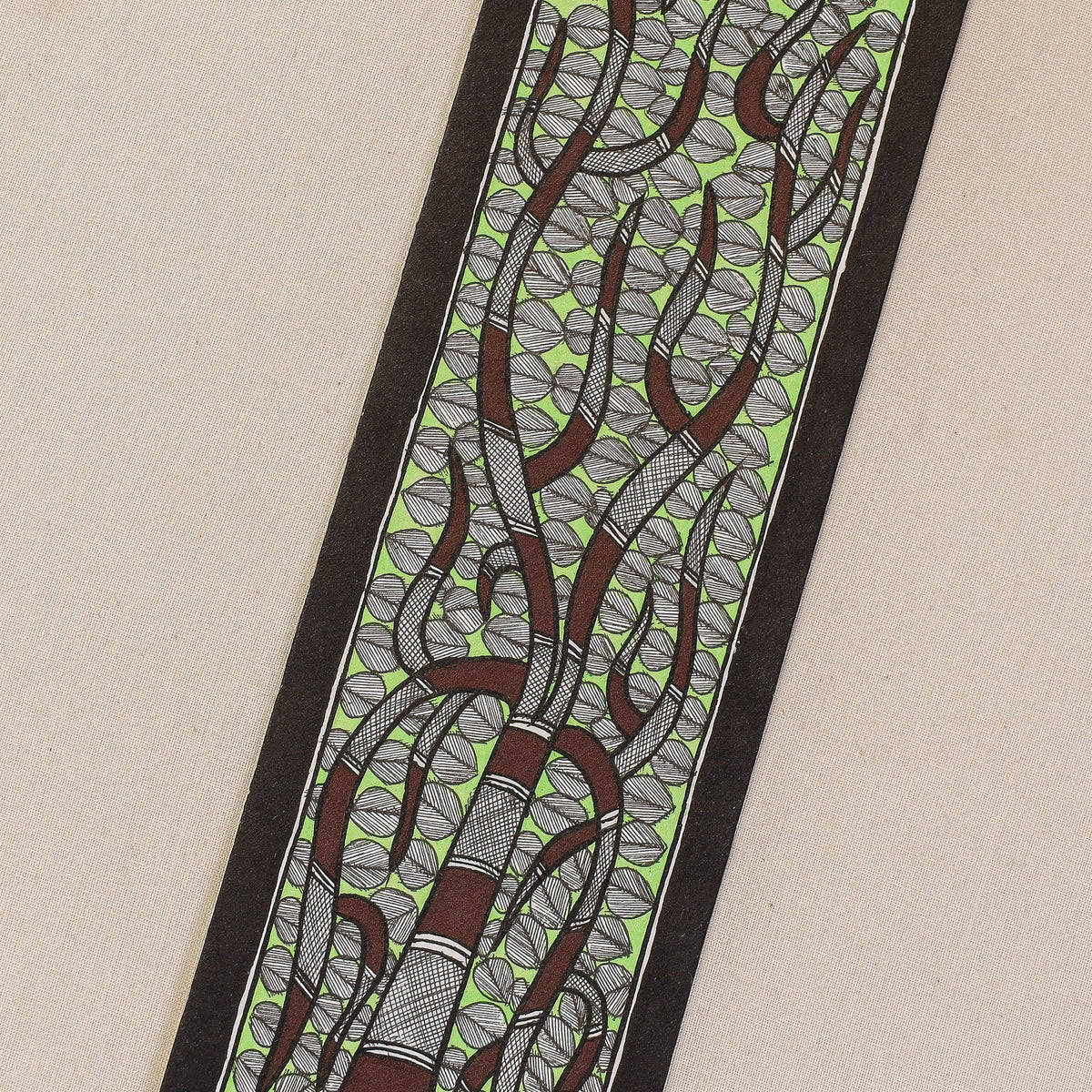 Traditional Madhubani Handpainted Painting (10.5 x 3.5 in)
