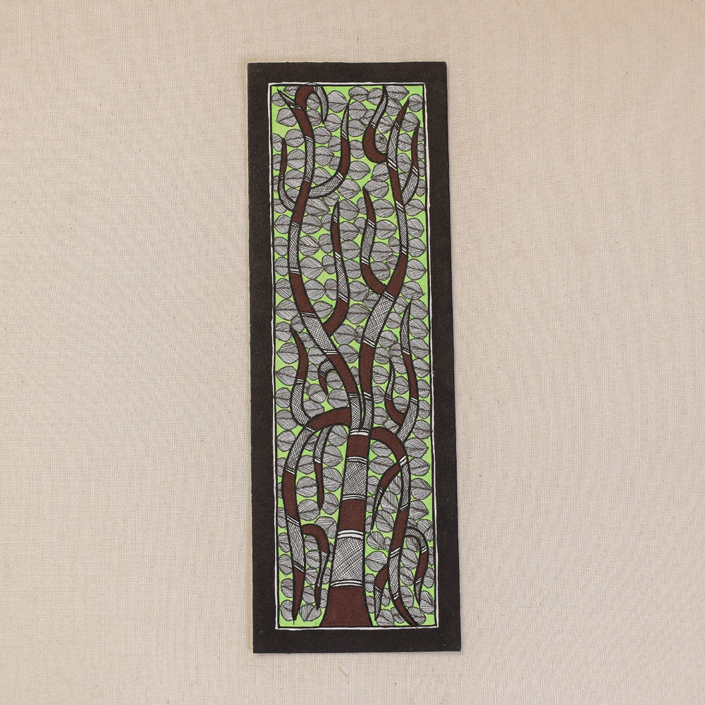 Traditional Madhubani Handpainted Painting (10.5 x 3.5 in)