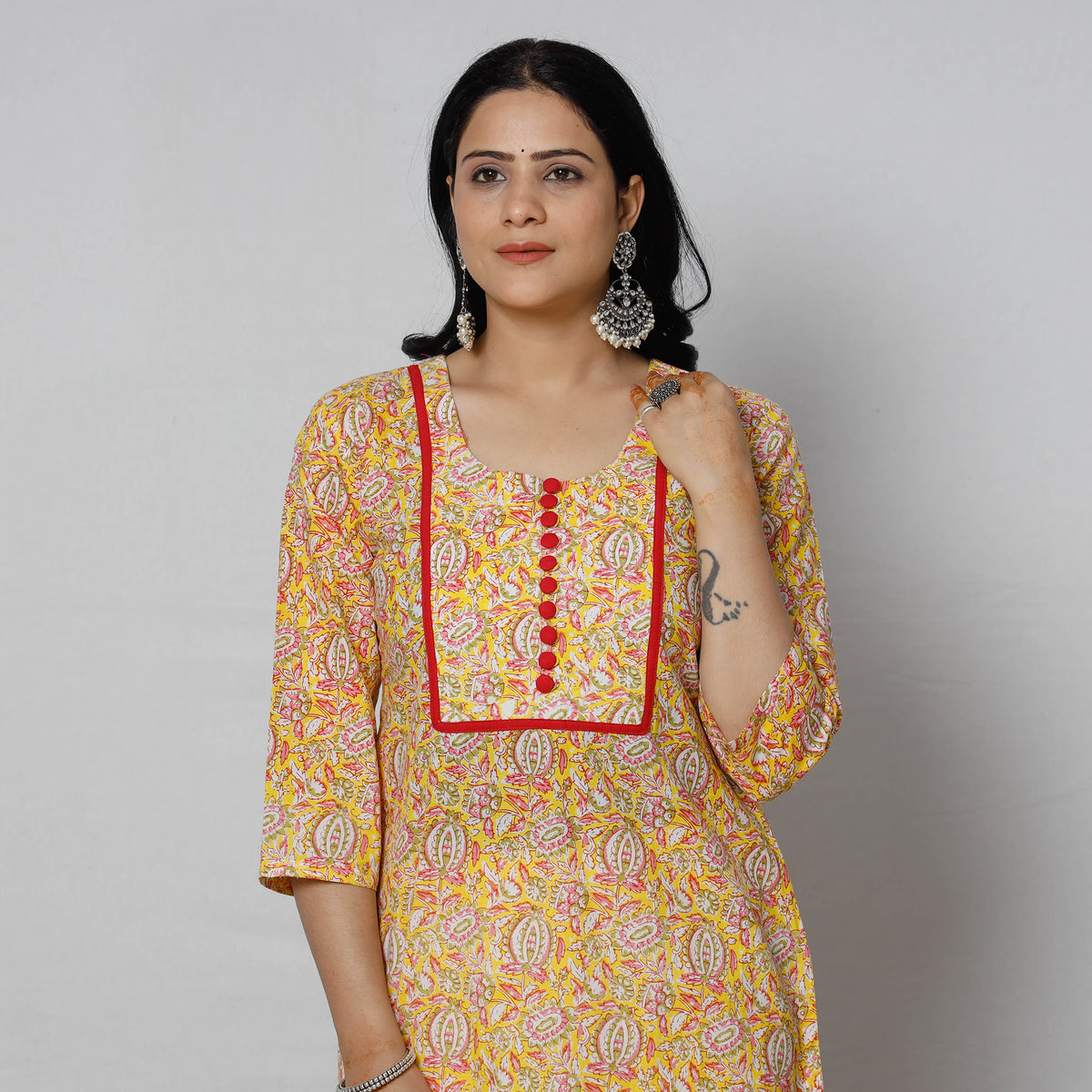 Sanganeri Block Printing Cotton Long Kurta