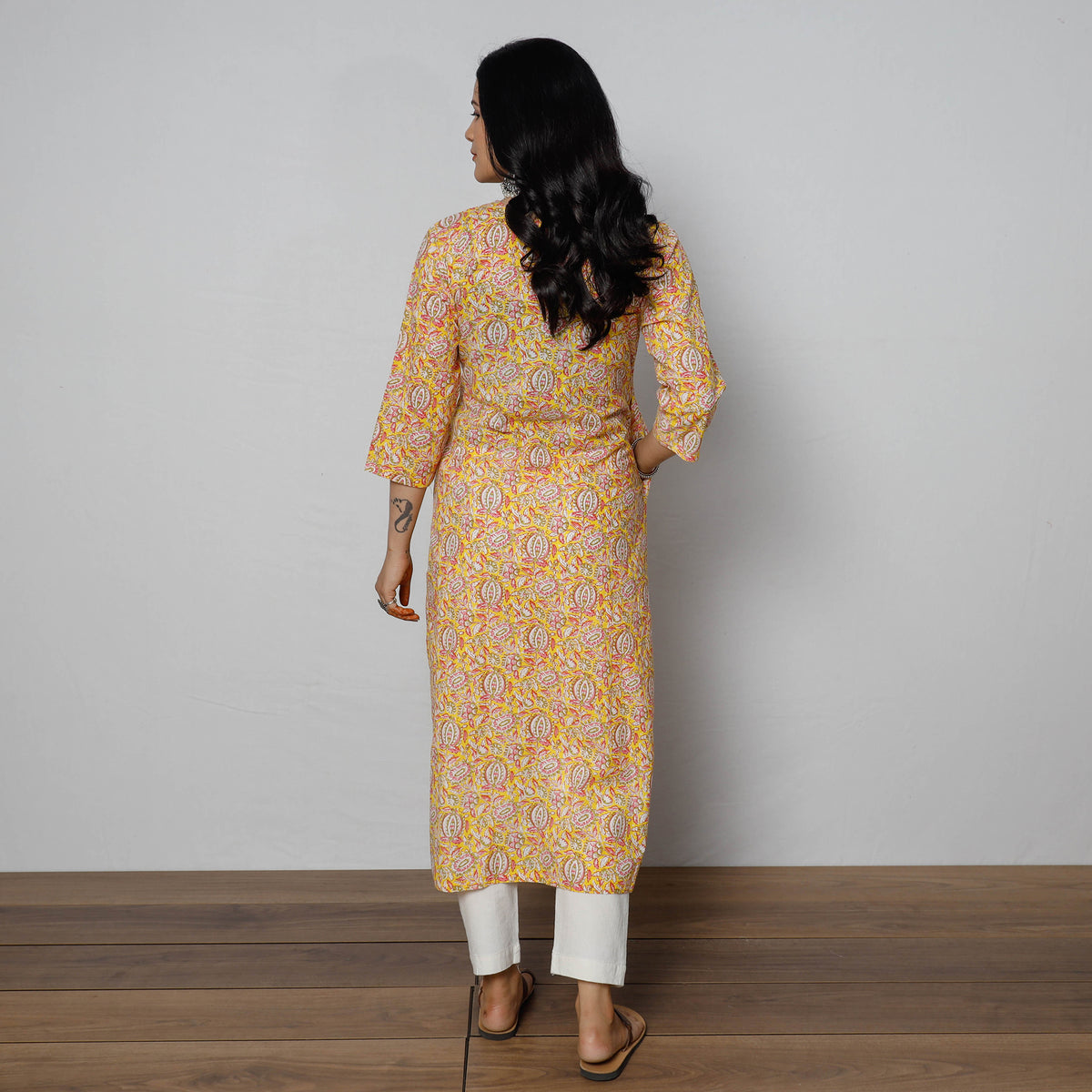Sanganeri Block Printing Cotton Long Kurta