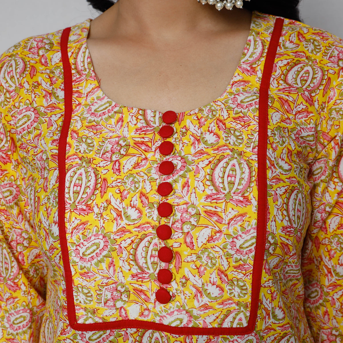 Sanganeri Block Printing Cotton Long Kurta