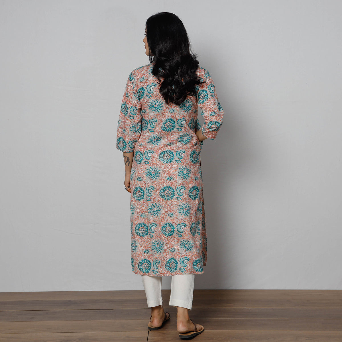 Sanganeri Block Printing Cotton Long Kurti