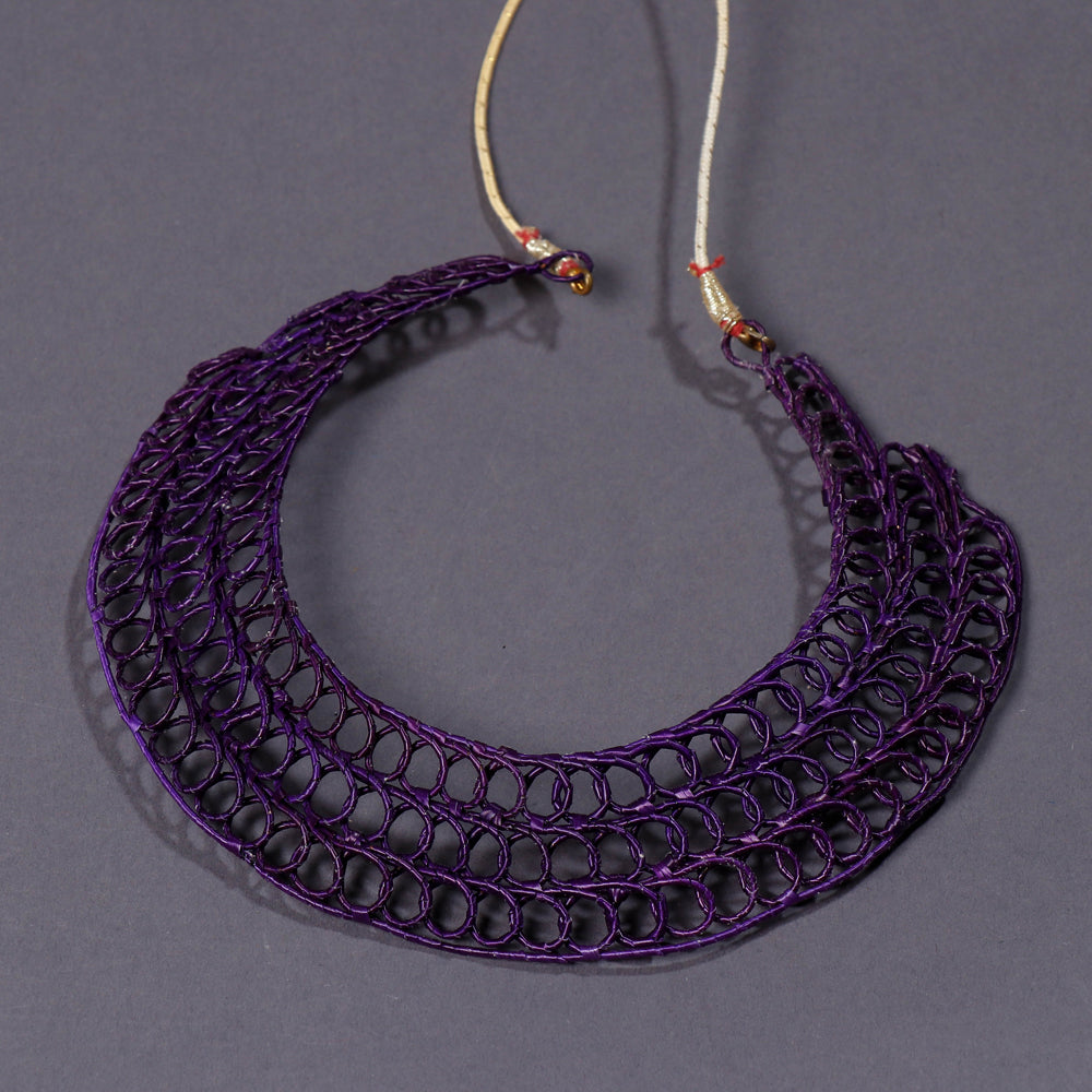 Hand Braided Natural Sikki Grass Necklace