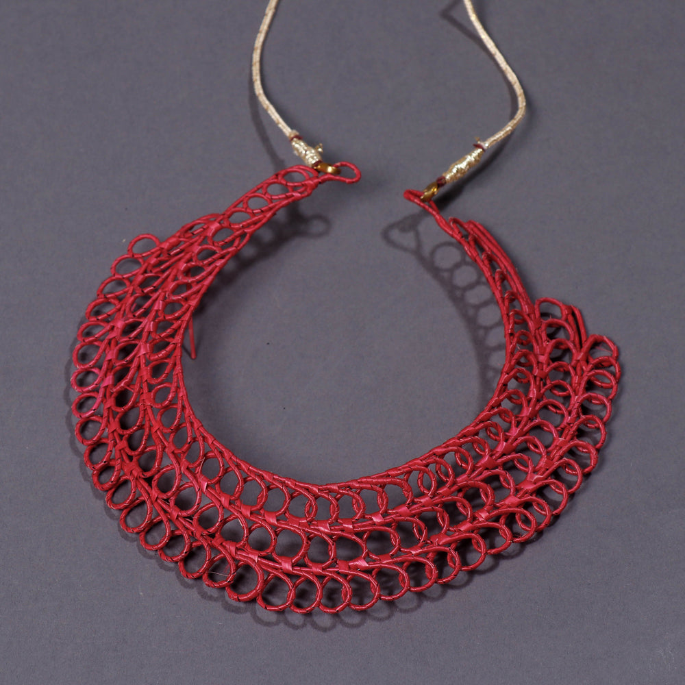 Hand Braided Natural Sikki Grass Necklace