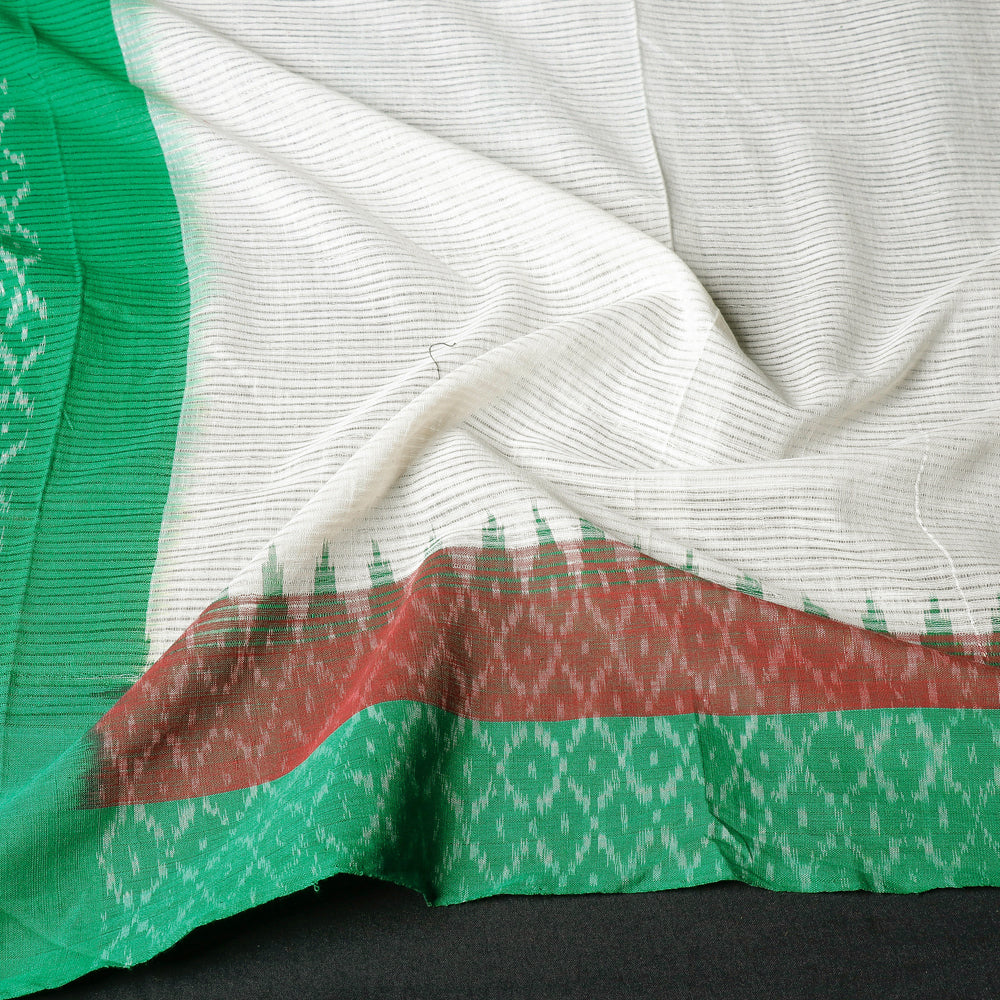 Pochampally Double Ikat Cotton Handloom Dupatta with Tassles