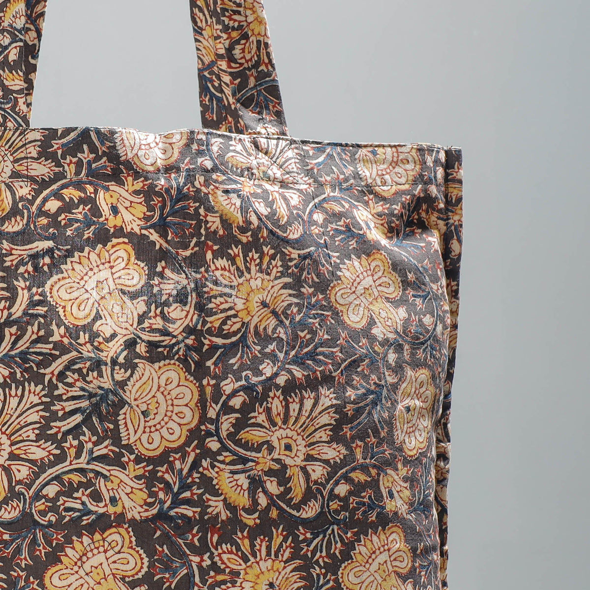 Kalamkari Block Printing Cotton Jhola Bag