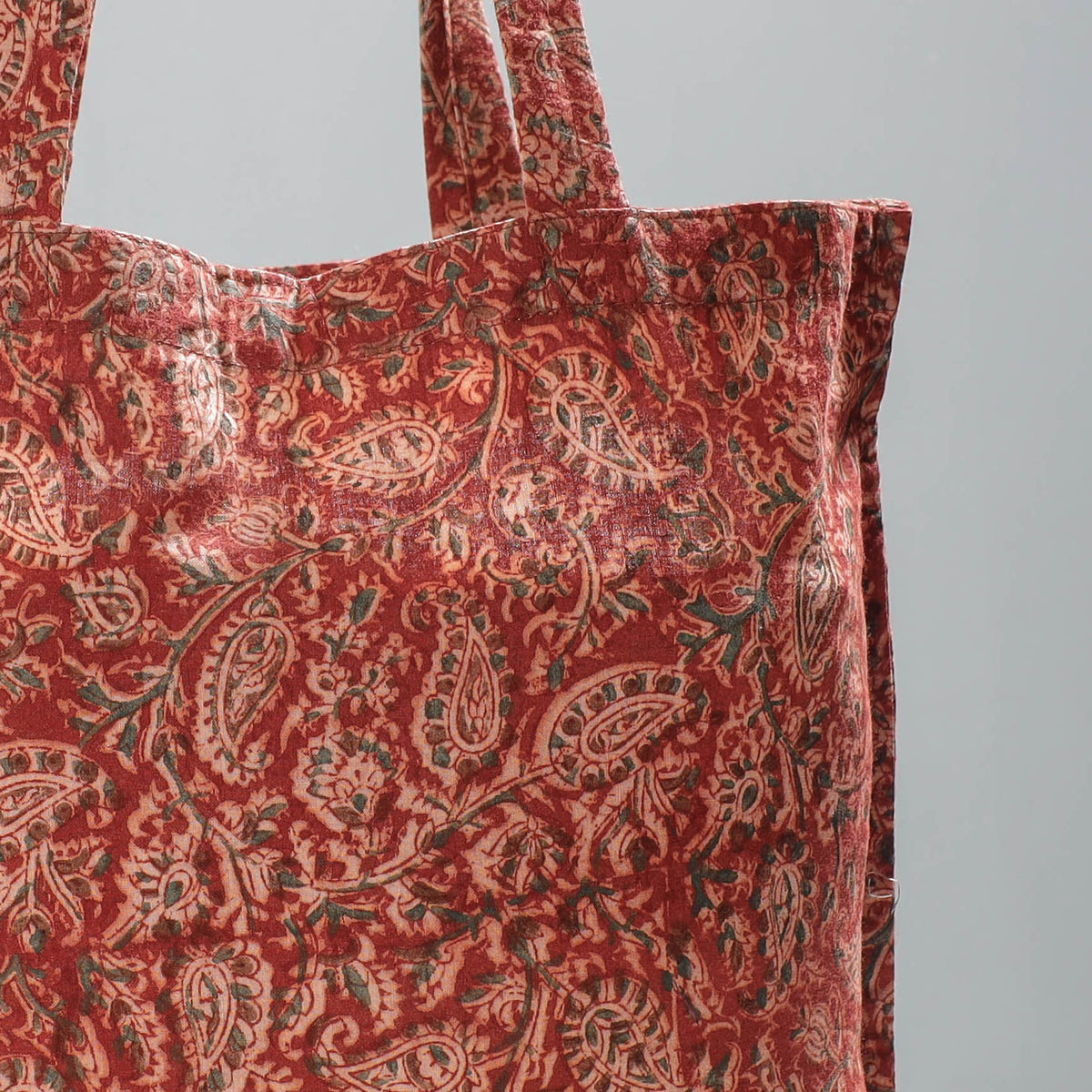 Kalamkari Block Printing Cotton Jhola Bag