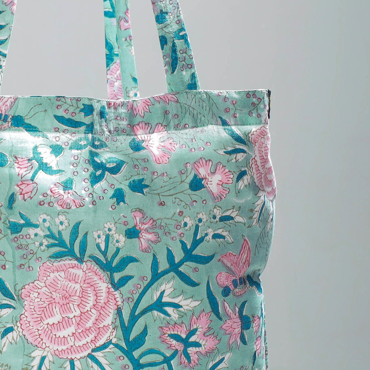 Sanganeri Block Printing Cotton Jhola Bag