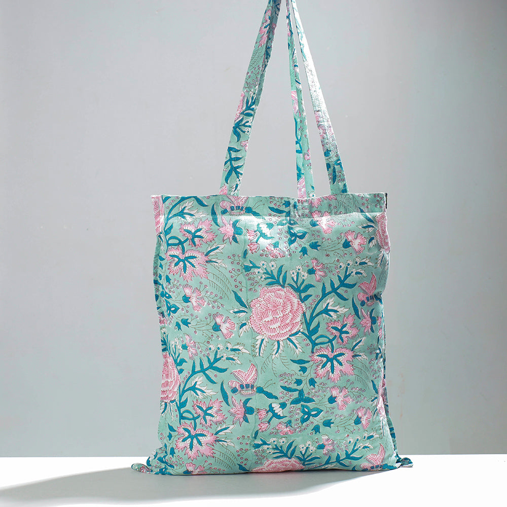 Sanganeri Block Printing Cotton Jhola Bag