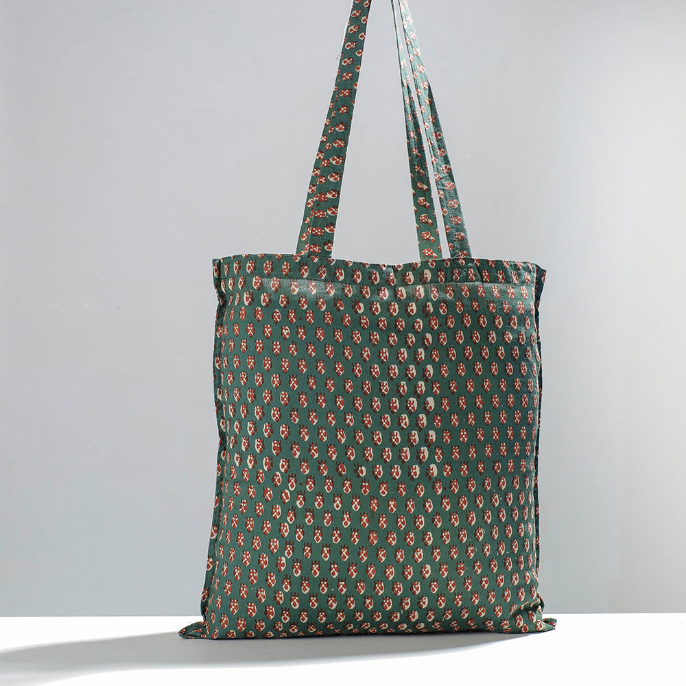 Bagru Dabu Block Printing Cotton Jhola Bag