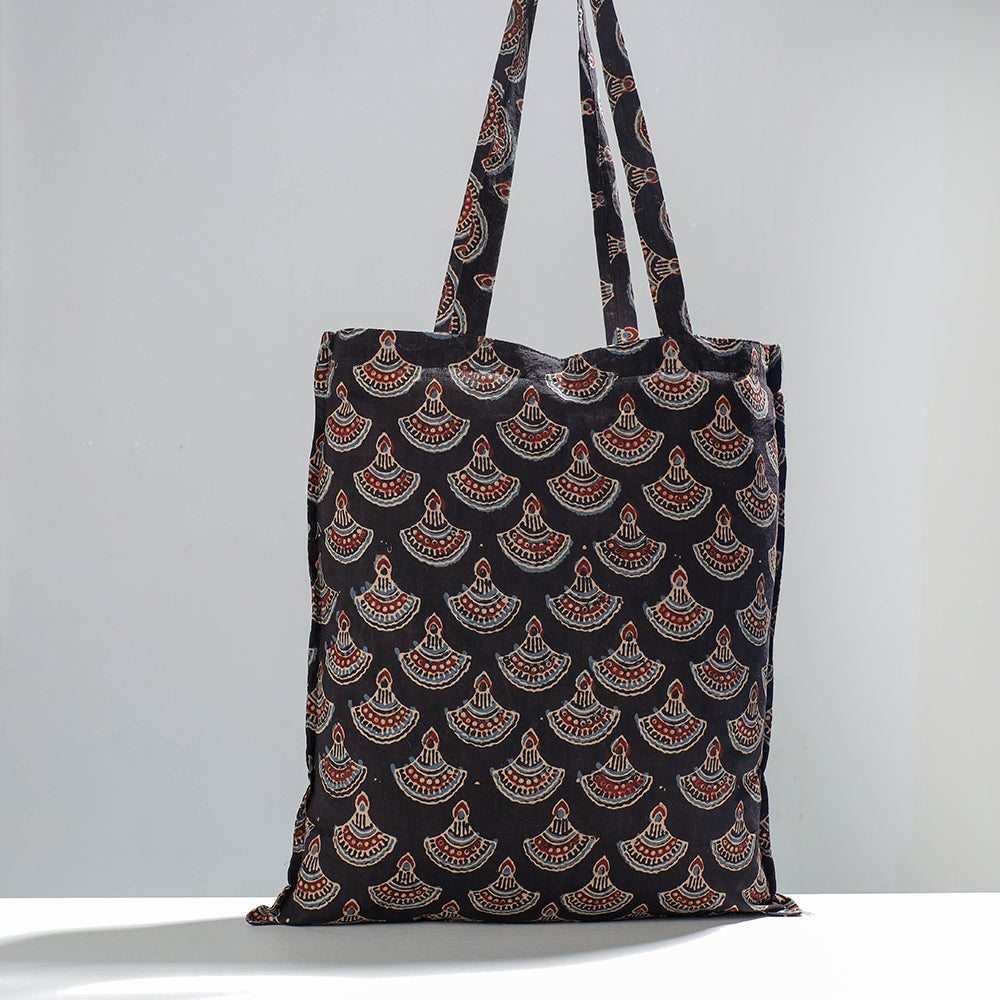 Ajrakh Block Printing Cotton Jhola Bag