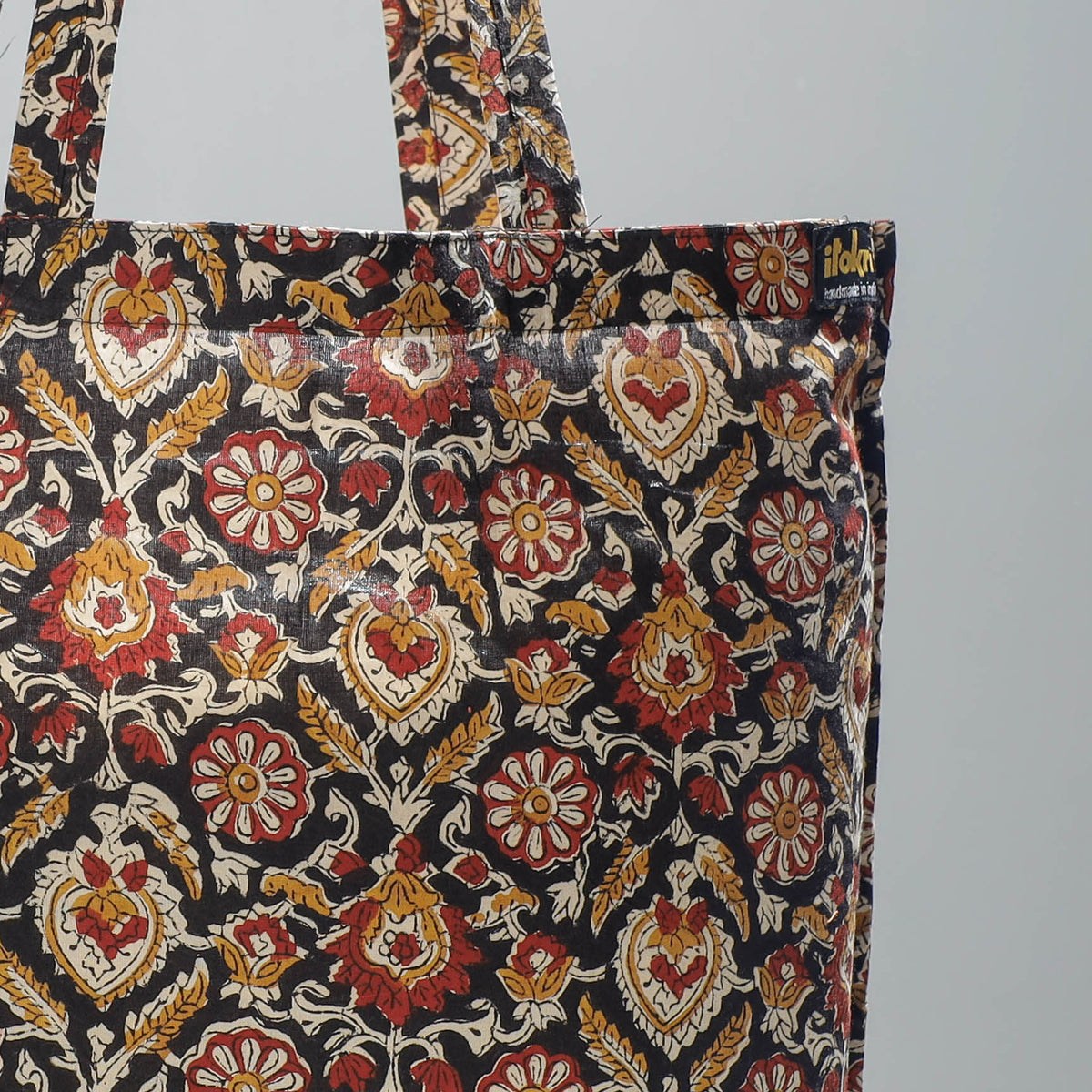 Kalamkari Block Printing Cotton Jhola Bag