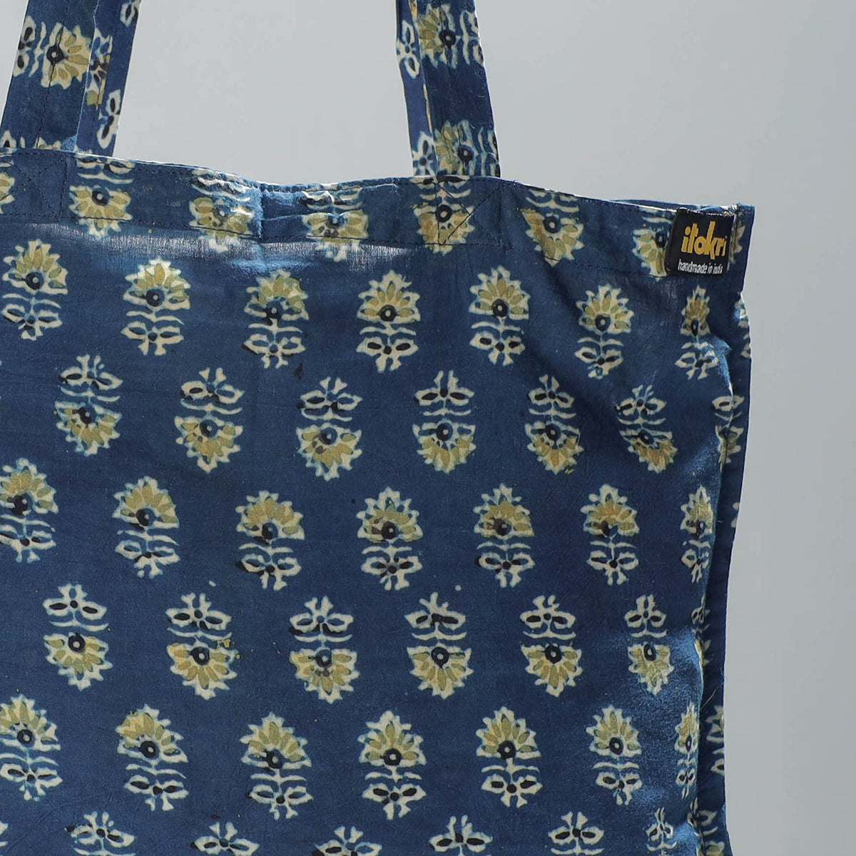 Ajrakh Block Printing Cotton Jhola Bag