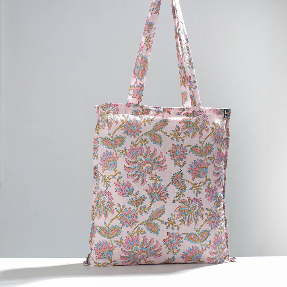 Sanganeri Block Printing Cotton Jhola Bag