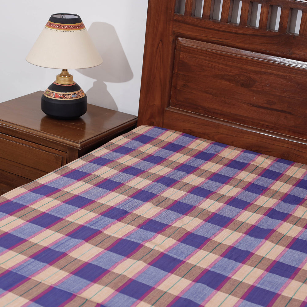 Mangalagiri Handloom Cotton Single Bedcover (86 x 58 in)