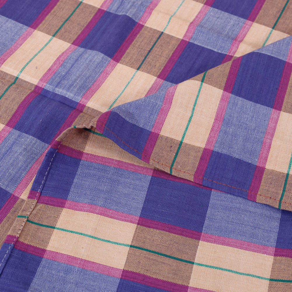 Mangalagiri Handloom Cotton Single Bedcover (86 x 58 in)