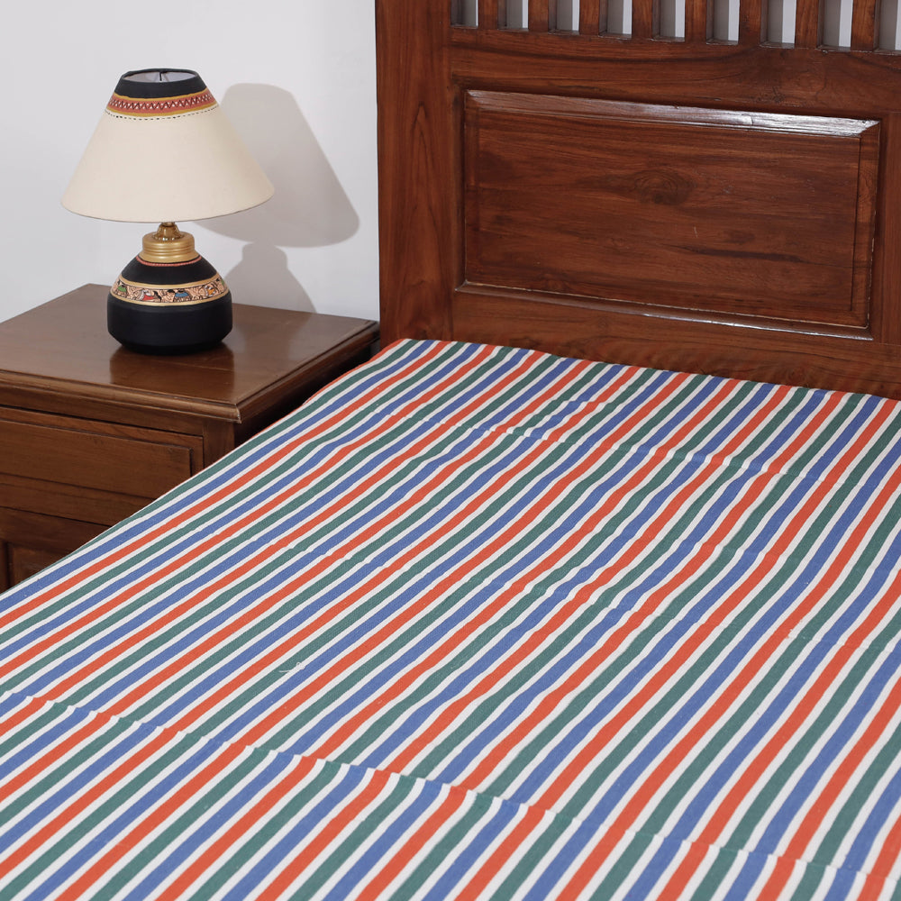 Mangalagiri Handloom Cotton Single Bedcover (85 x 60 in)