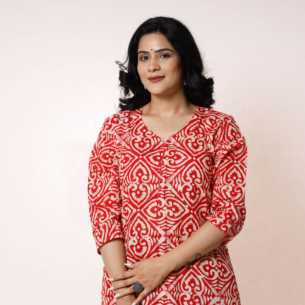 Kurta/ethnic Cotton Batik Print/anarkali/ Embroidered/ Thread - Etsy  Australia