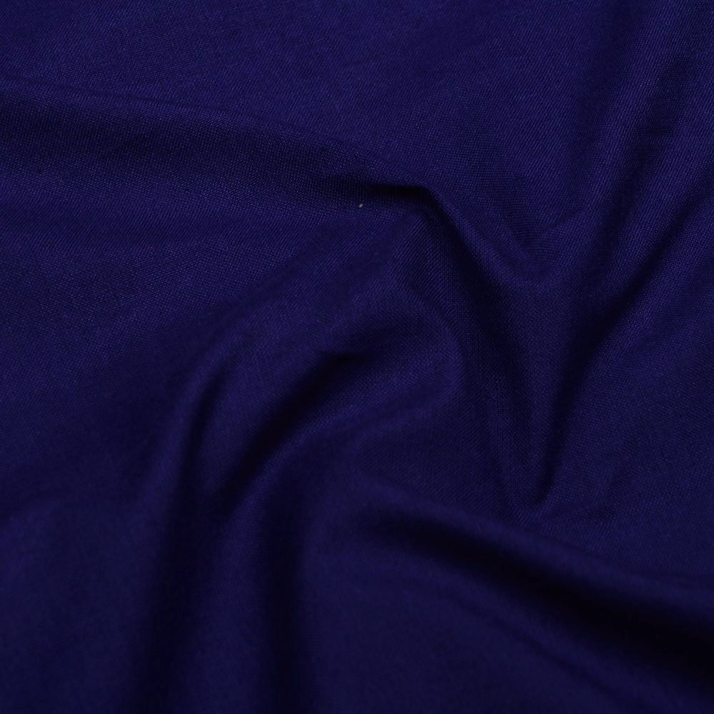 Blue - Pochampally Handloom Plain Cotton Fabric