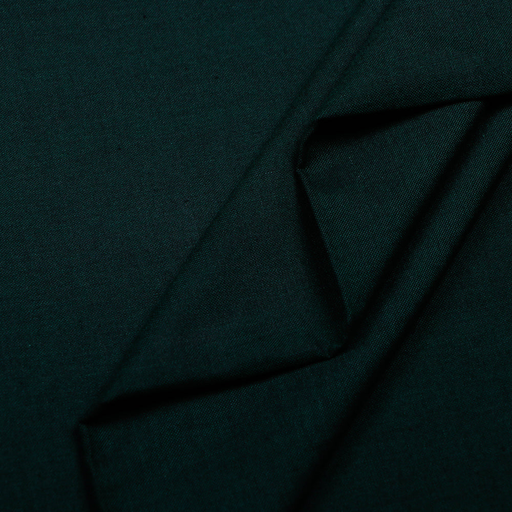 Dark Green - Pochampally Handloom Plain Cotton Fabric